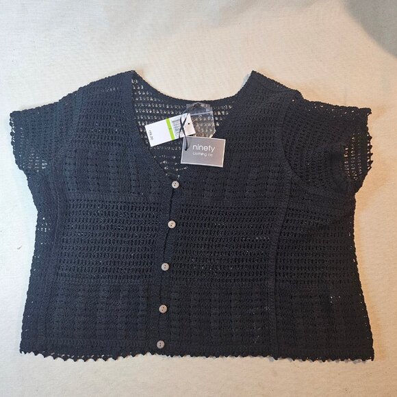 Ninety Clothing Crochet Crop Top - Size Size L - Picture 3 of 6